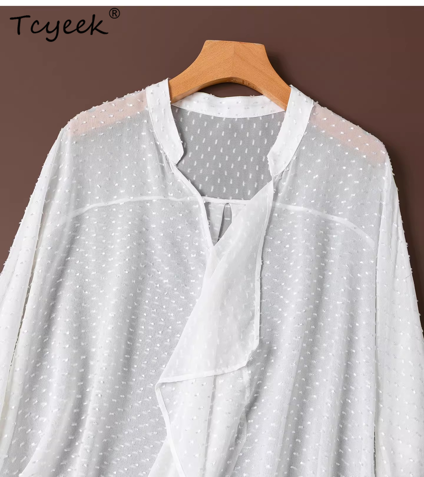 Tcyeek 100% Mulberry Silk Blou - огляд і ціна Silk Blouse Button