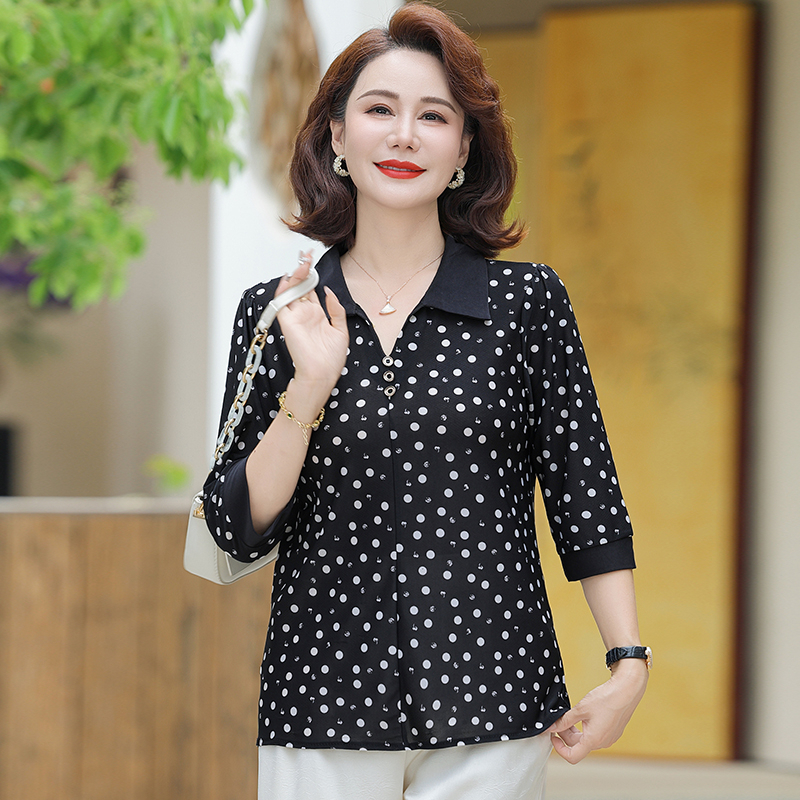 Ladies Ice Silk  Shirt Summer  - огляд і ціна Silk Blouse Button