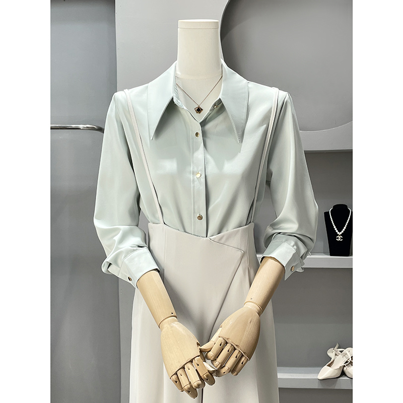Long Sleeve Shirts Womens Chif - огляд і ціна Women Formal Wear Korean