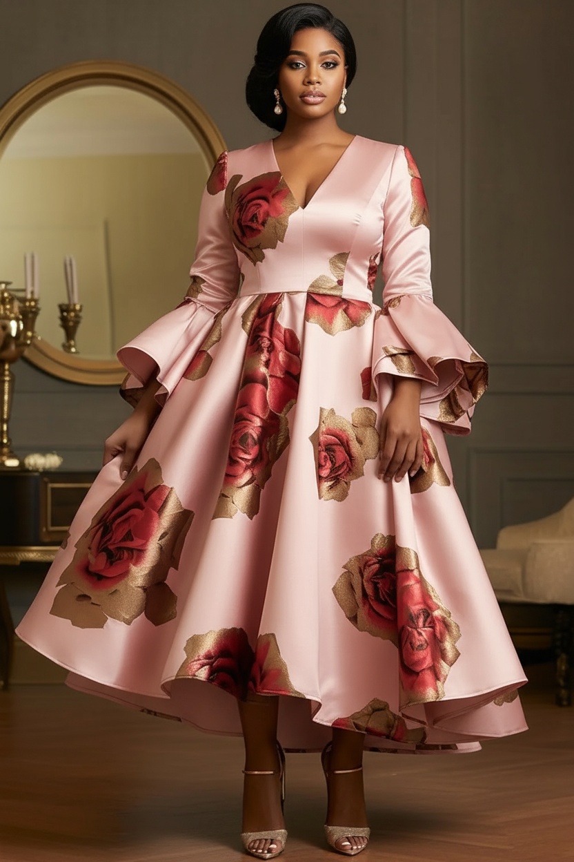 Fashion Elegant Plus Size Sati - огляд і ціна Women Formal Wear Dress