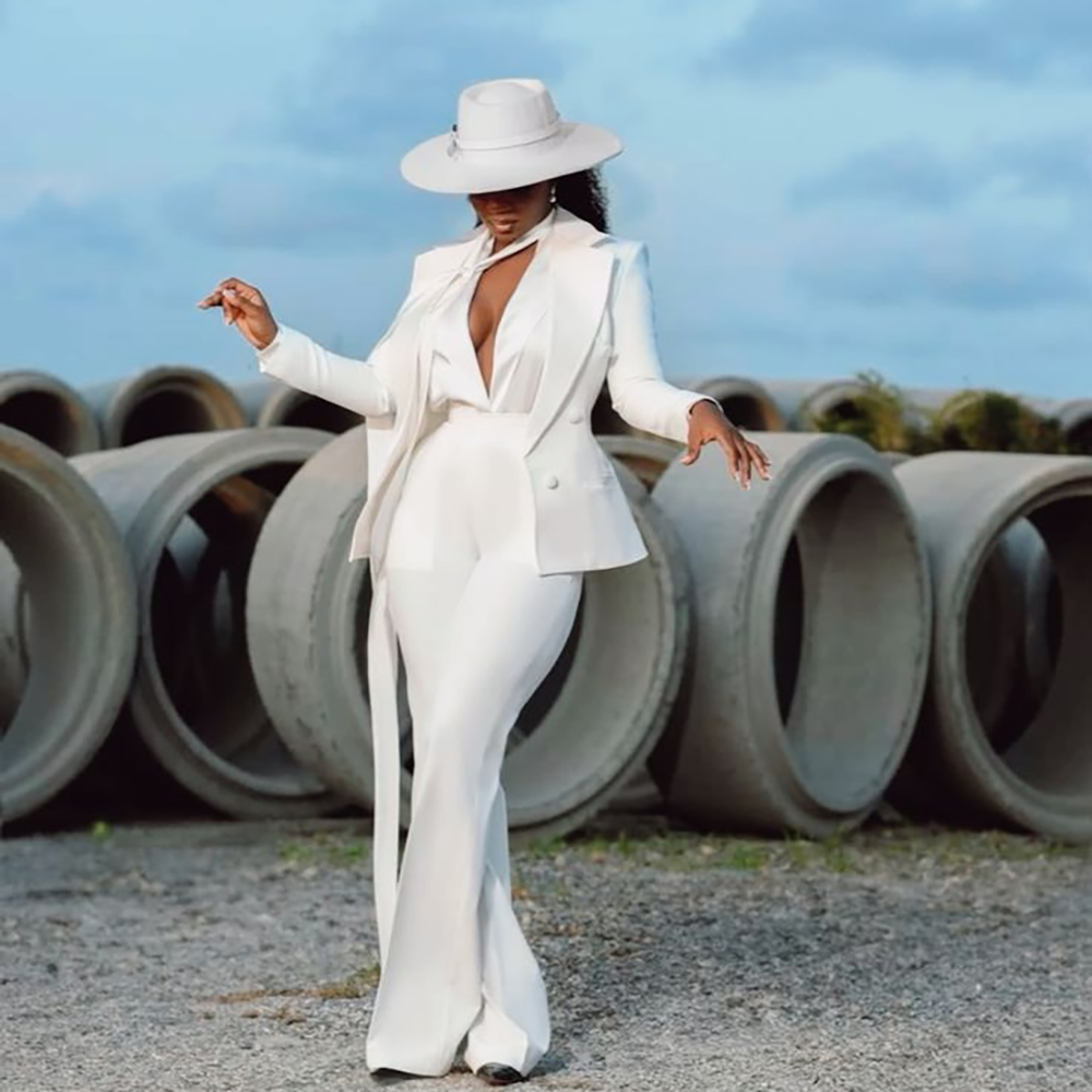 Fashion Pure White Female Suit - огляд і ціна Women Formal Wear Korean