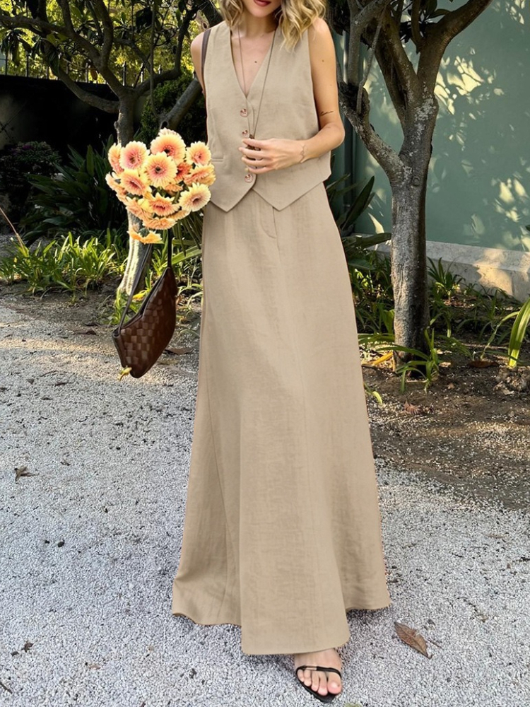 Womem's Chic Vest Long Skirt 2 - огляд і ціна Shift Dress Sleeveless