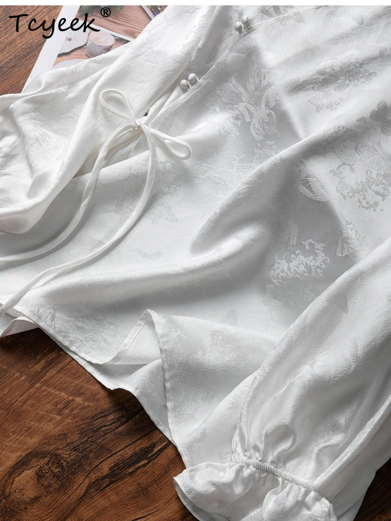 Tcyeek 100% Real Silk Blouse W - огляд і ціна Silk Blouse Button