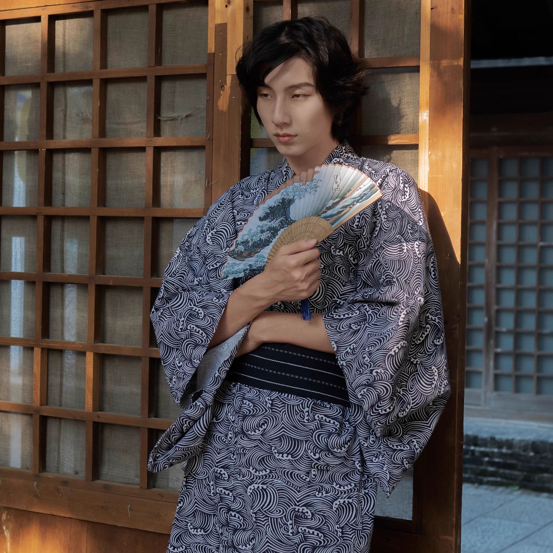 Men's Cotton Kimono with Belt  - огляд і ціна Women'S Formal Traditional Wear