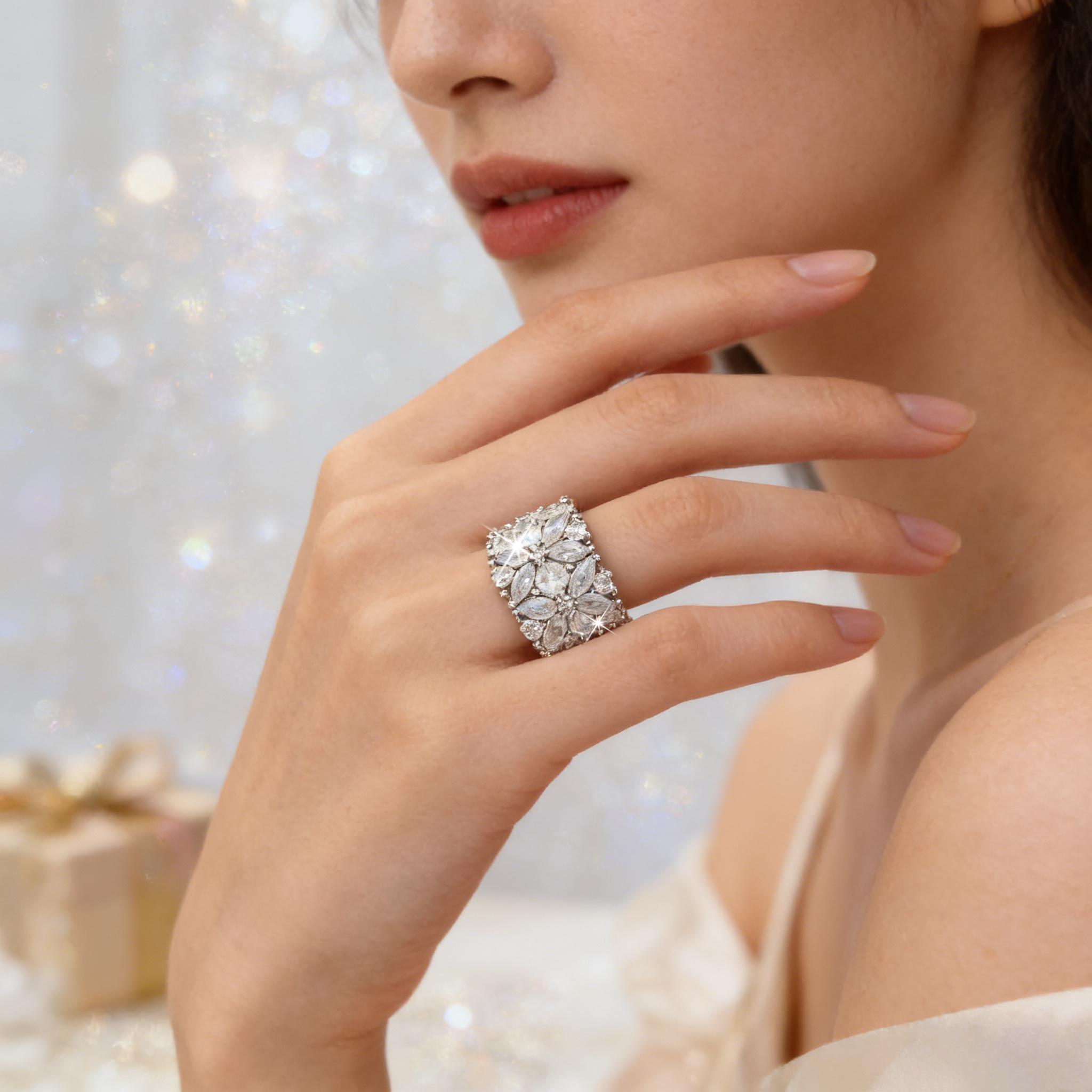 Vintage Flower Cluster Wide Ba - огляд і ціна Formal Wear Jewelry For Women