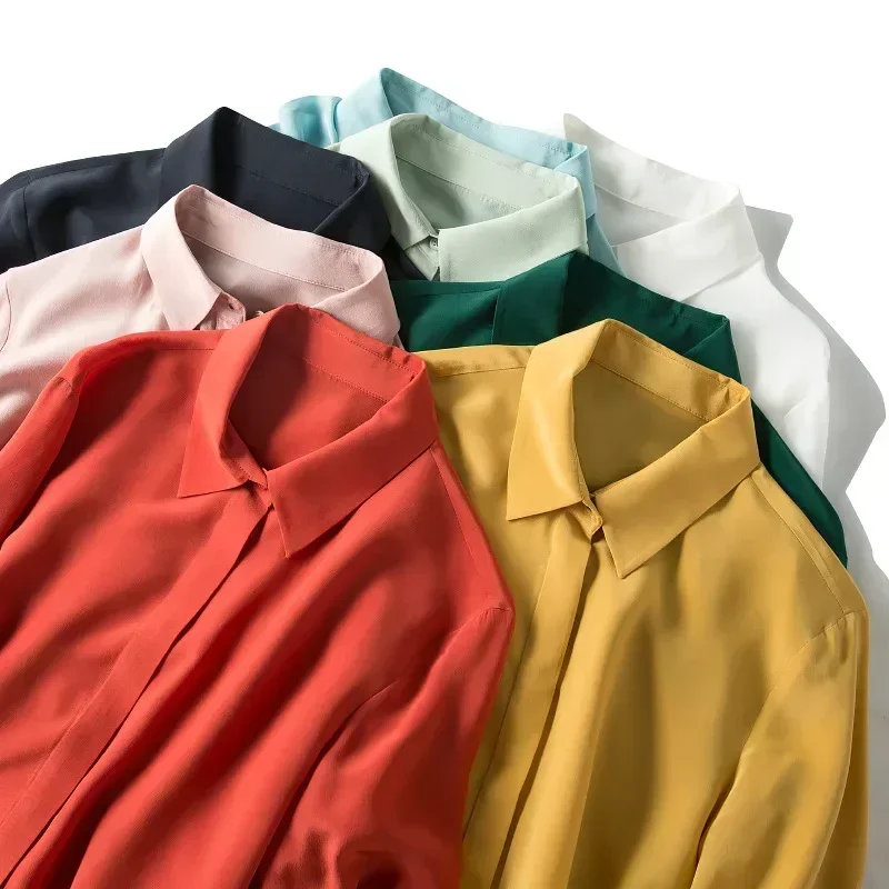 2025 Spring New Women's Silk S - огляд і ціна Silk Blouse Button
