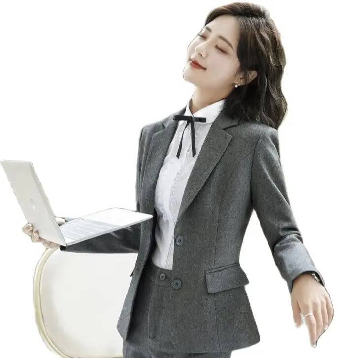 Novelty Gray Formal Blazers an - огляд і ціна Women Formal Office Wear Tops