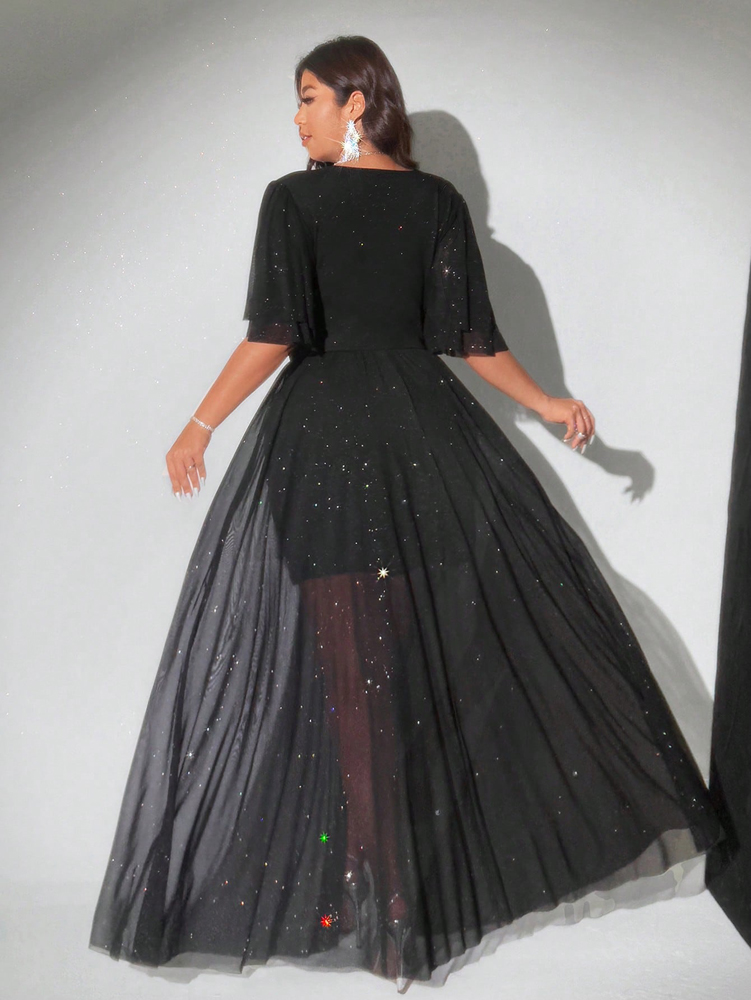 Plus Size Sparkly Tulle Party  - огляд і ціна Women Formal Wear Dress