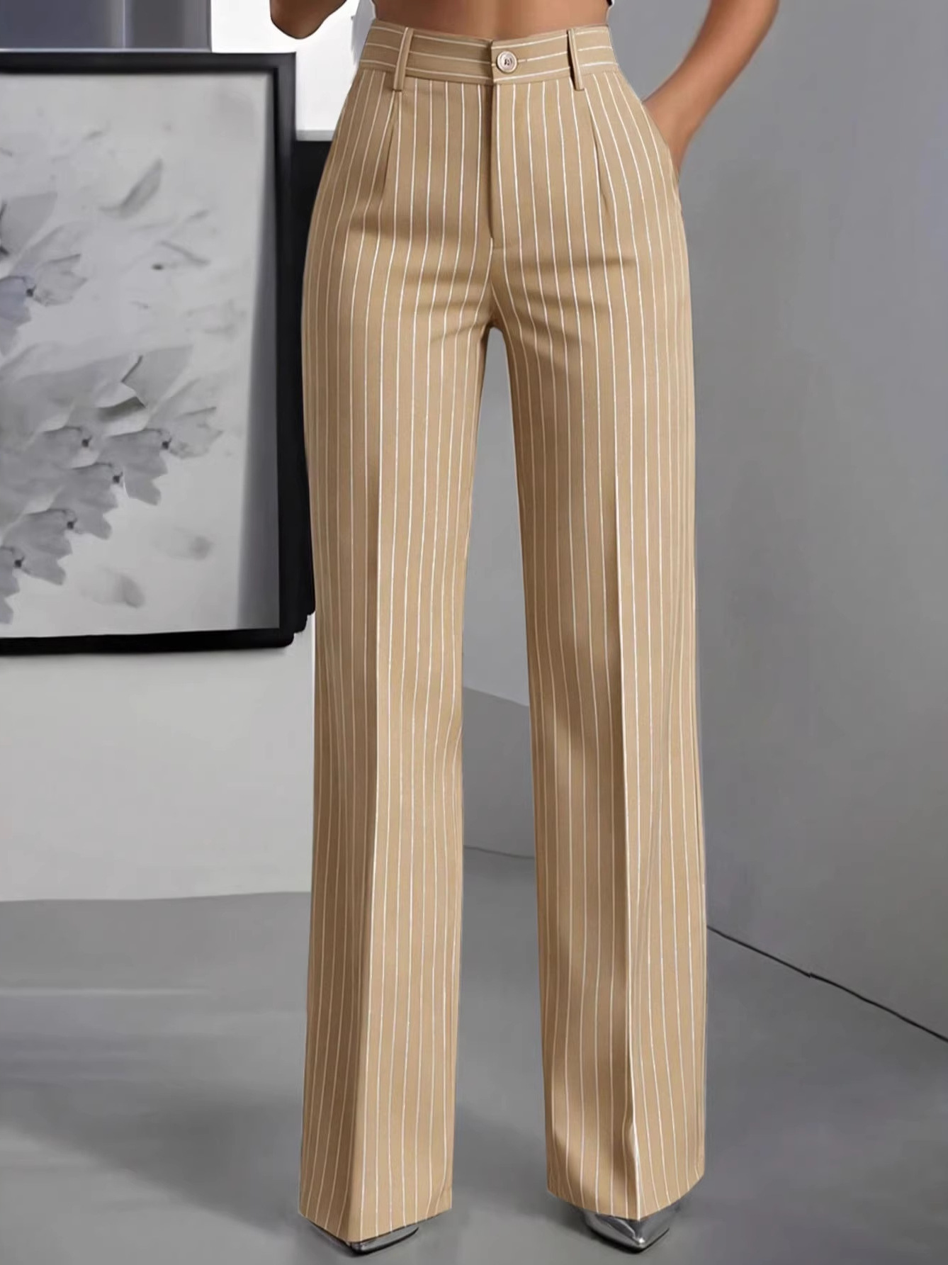 Elegant High Waist Straight Le - огляд і ціна Women'S Formal Wear With Pants