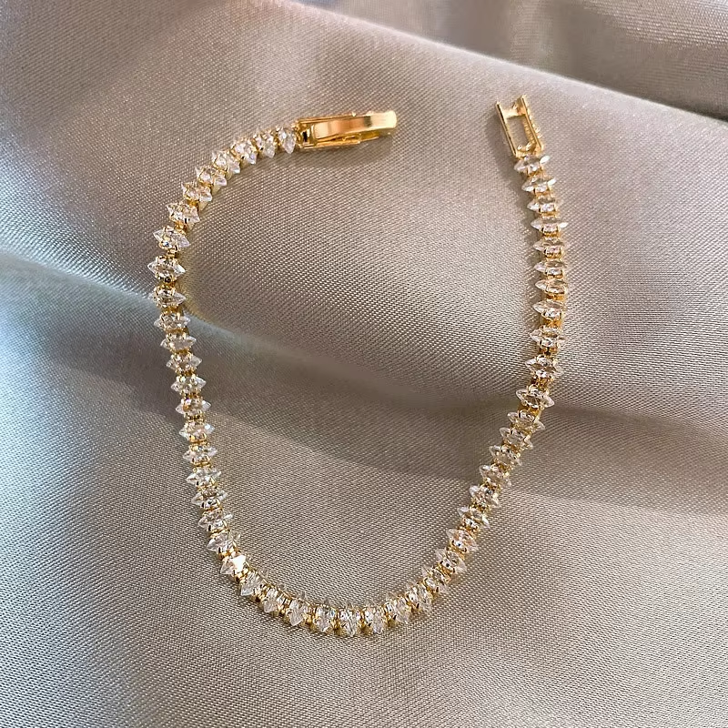 Dainty Gold CZ Bracelet – Wome - огляд і ціна Formal Wear Jewelry For Women