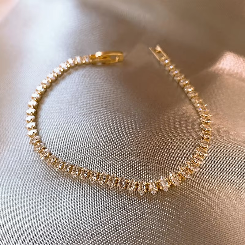 Dainty Gold CZ Bracelet – Wome - огляд і ціна Formal Wear Jewelry For Women