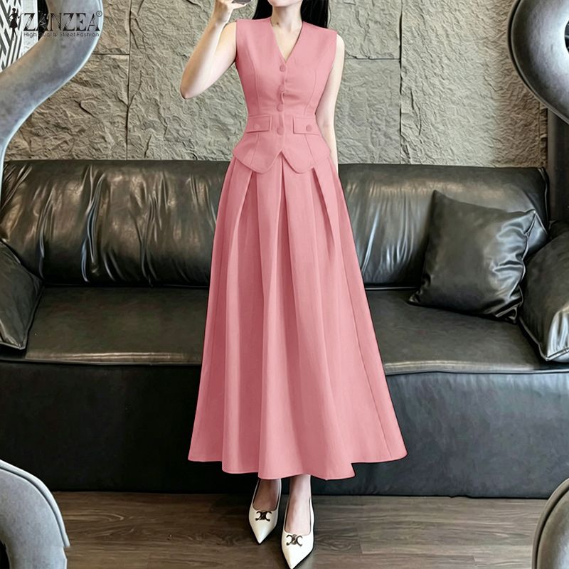 2026 ZANZEA Summer 2 Piece Set - огляд і ціна Shift Dress Sleeveless