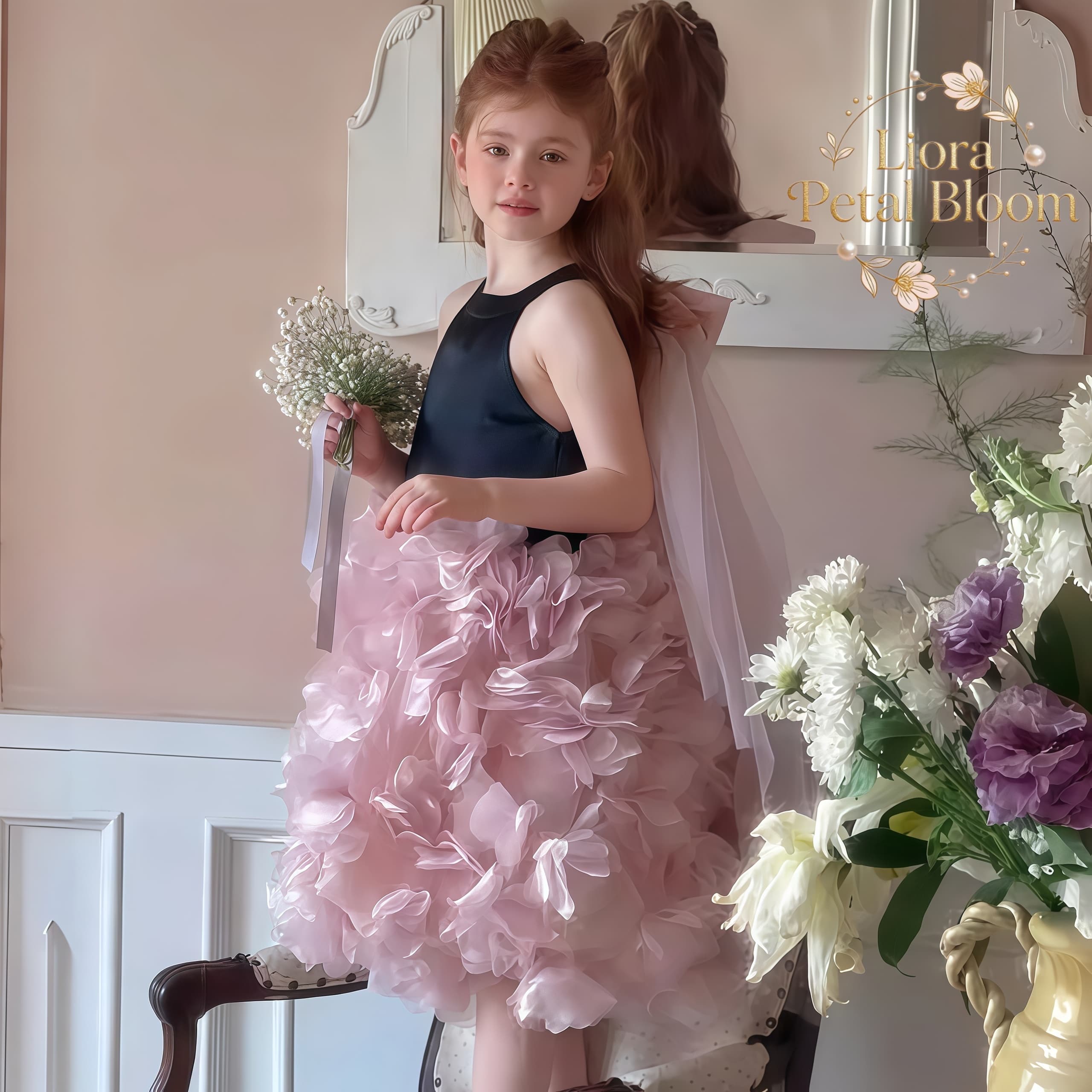 Girls' Black Floral Tulle Dres - огляд і ціна Women Formal Wear Dress