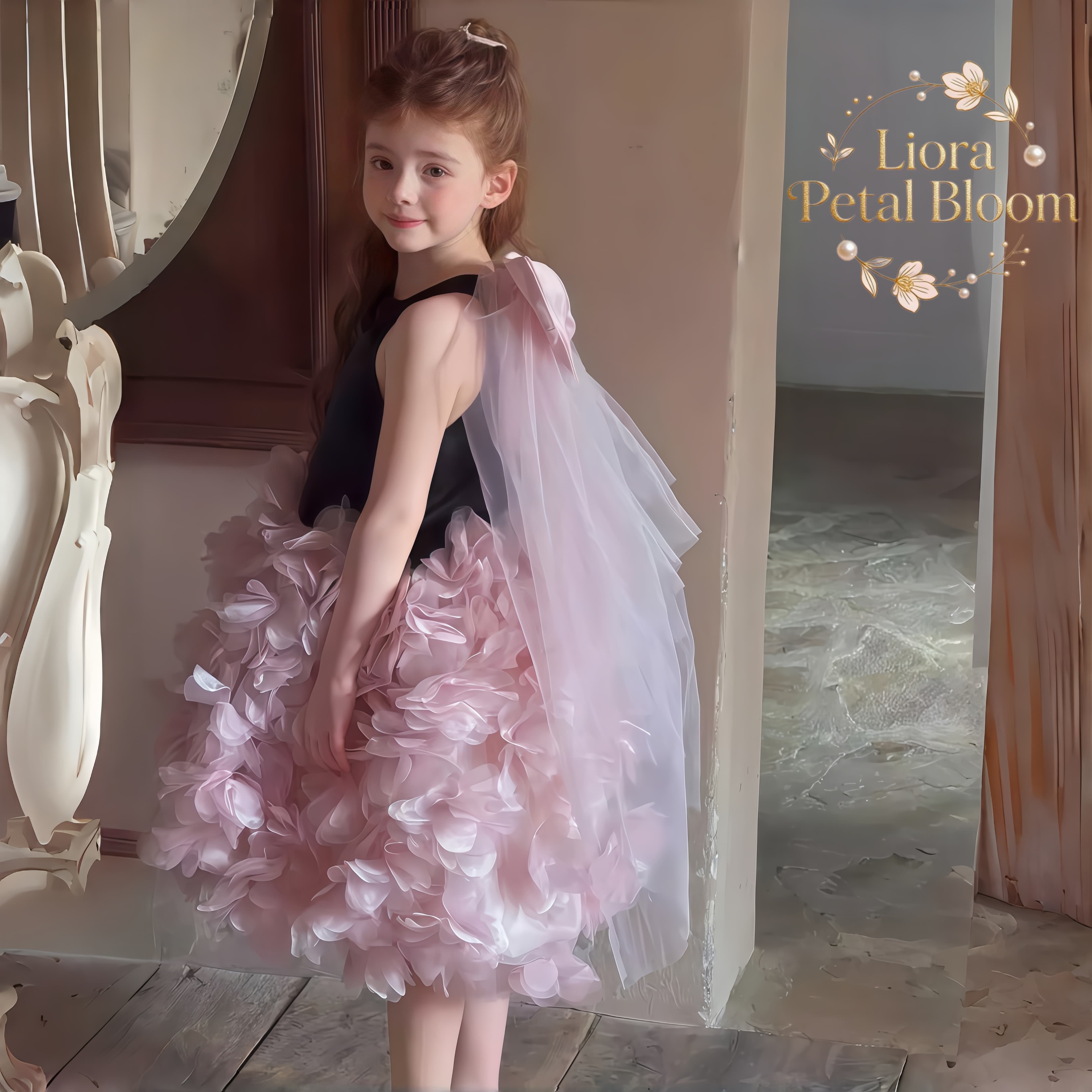 Girls' Black Floral Tulle Dres - огляд і ціна Women Formal Wear Dress