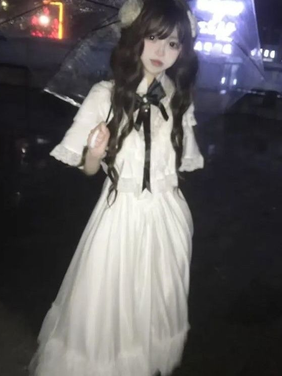 Japanese Short Sleeve Bow Lace - огляд і ціна Women Formal Wear Dress