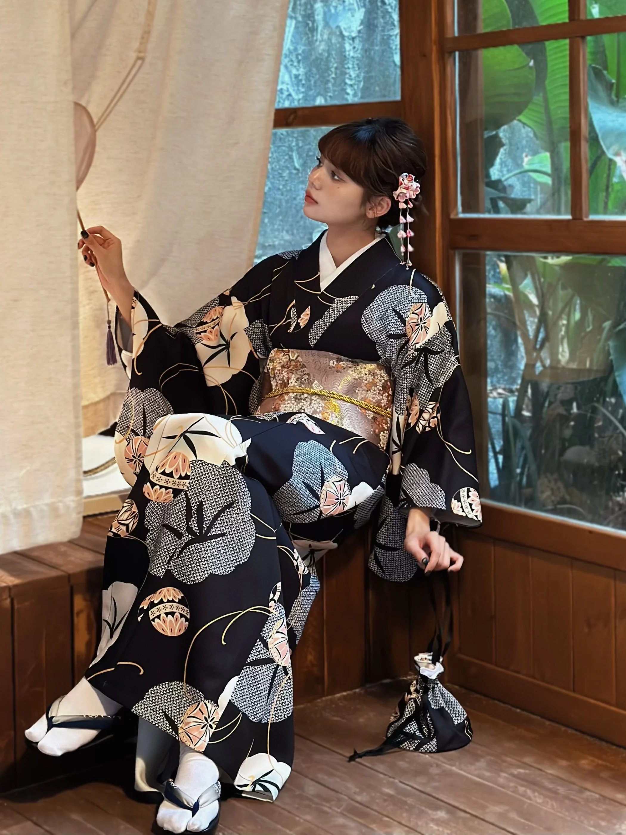 Women Japanese Kimono Black Co - огляд і ціна Women'S Formal Traditional Wear