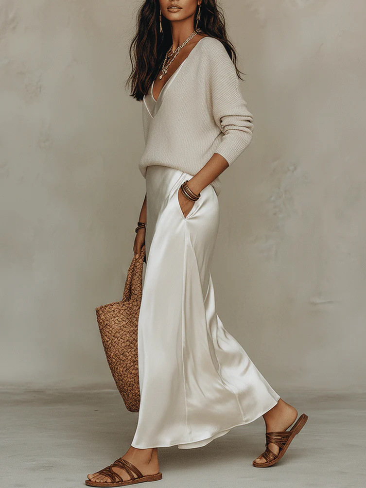 Chic Women's Satin Maxi Dress  - огляд і ціна Women Formal Wear Dress