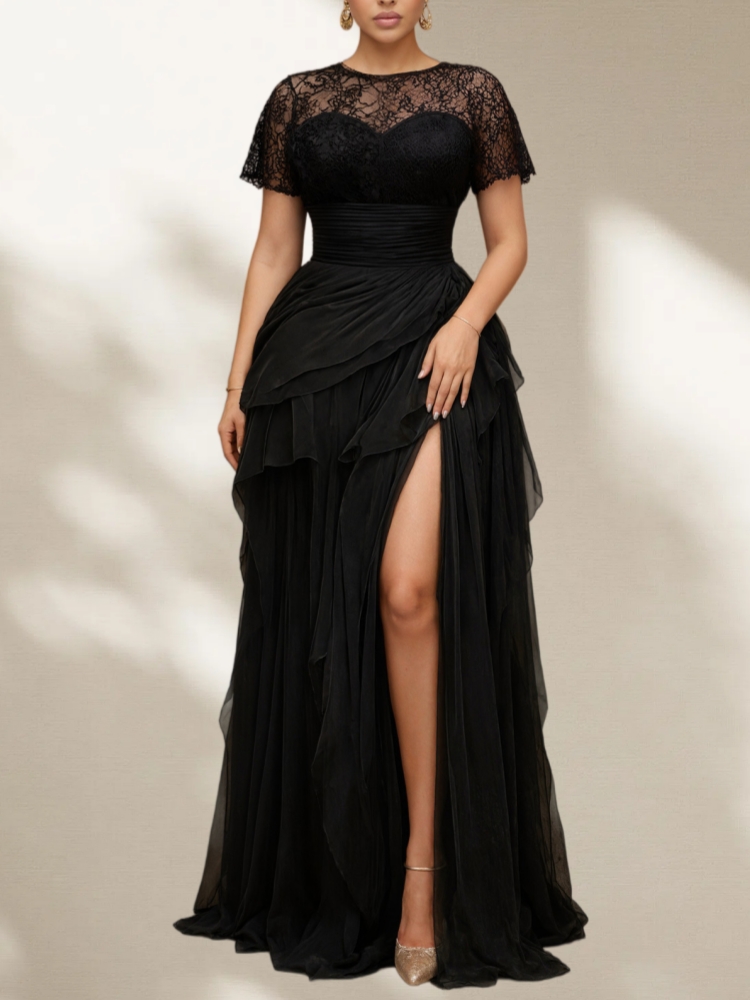 Elegant Plus Size Lace Mesh Ev - огляд і ціна Women Formal Wear Dress