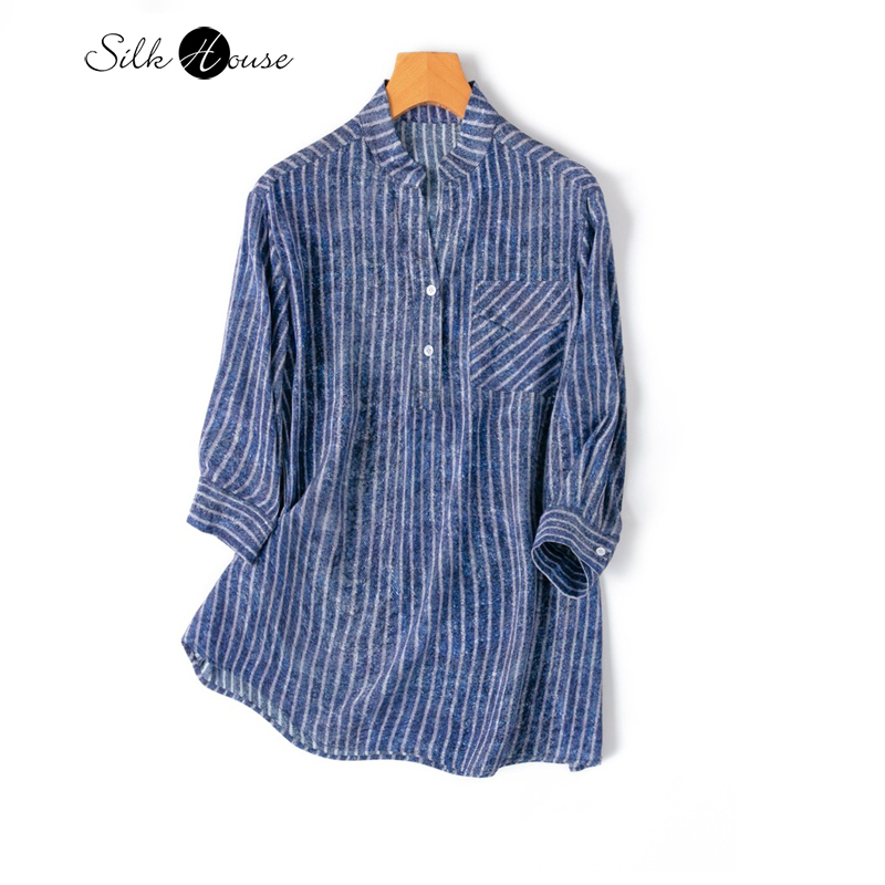 2024 Women's Fashion Spring/Su - огляд і ціна Silk Blouse Button