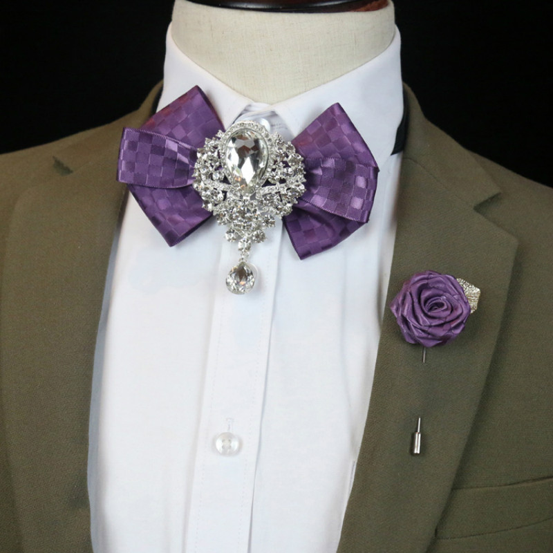 Men's Wedding Rhinestone Bow T - огляд і ціна Women Formal Wear Korean