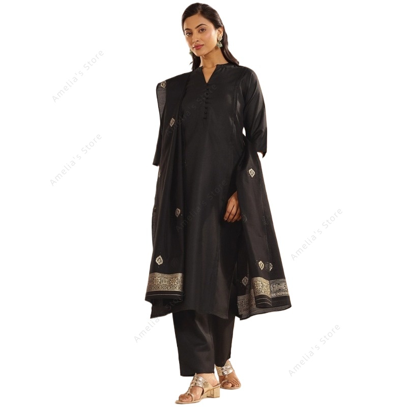 Women's Black Jacquard Kurta P - огляд і ціна Women'S Formal Traditional Wear