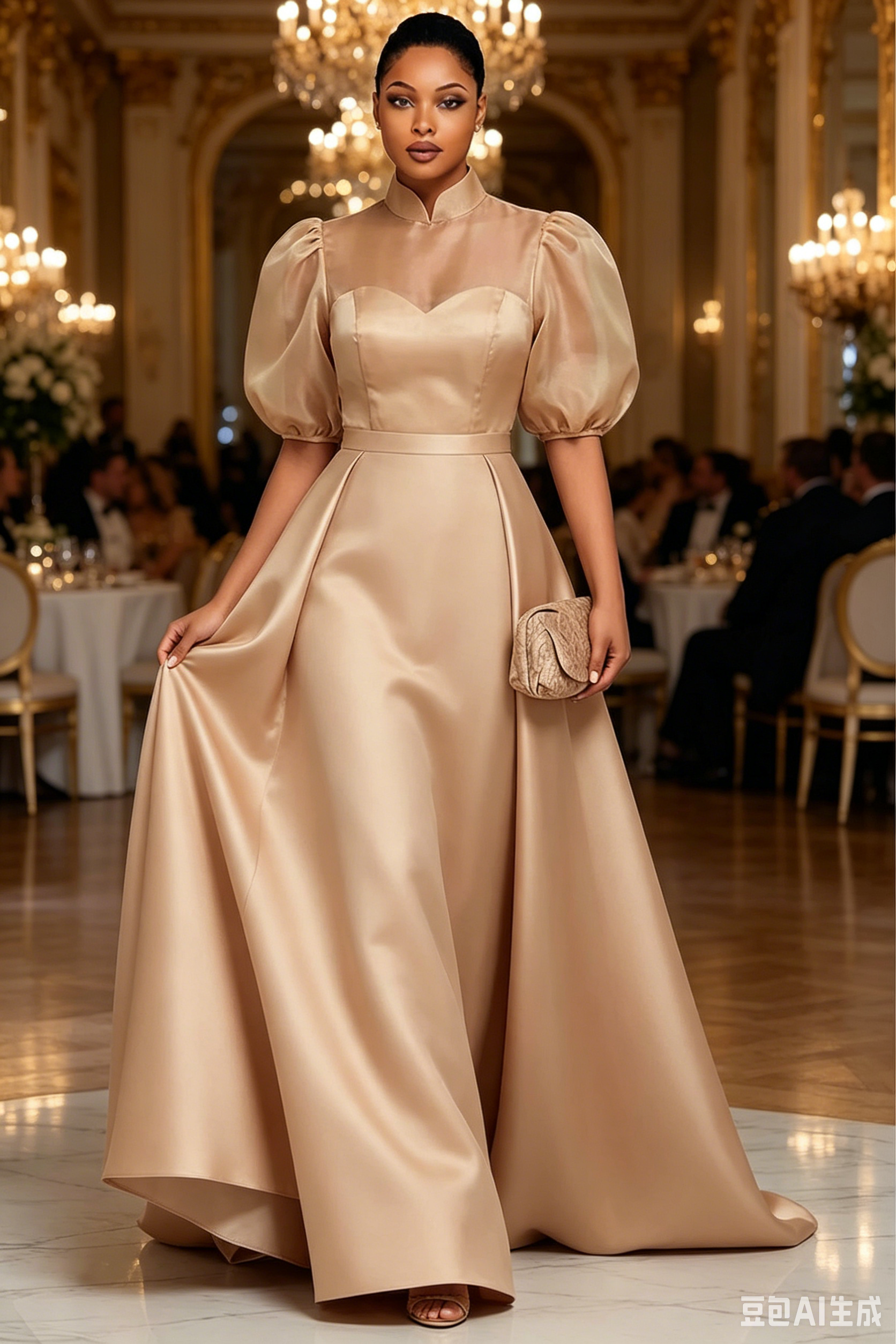 Plus Size Elegant Satin Prom D - огляд і ціна Women Formal Wear Dress