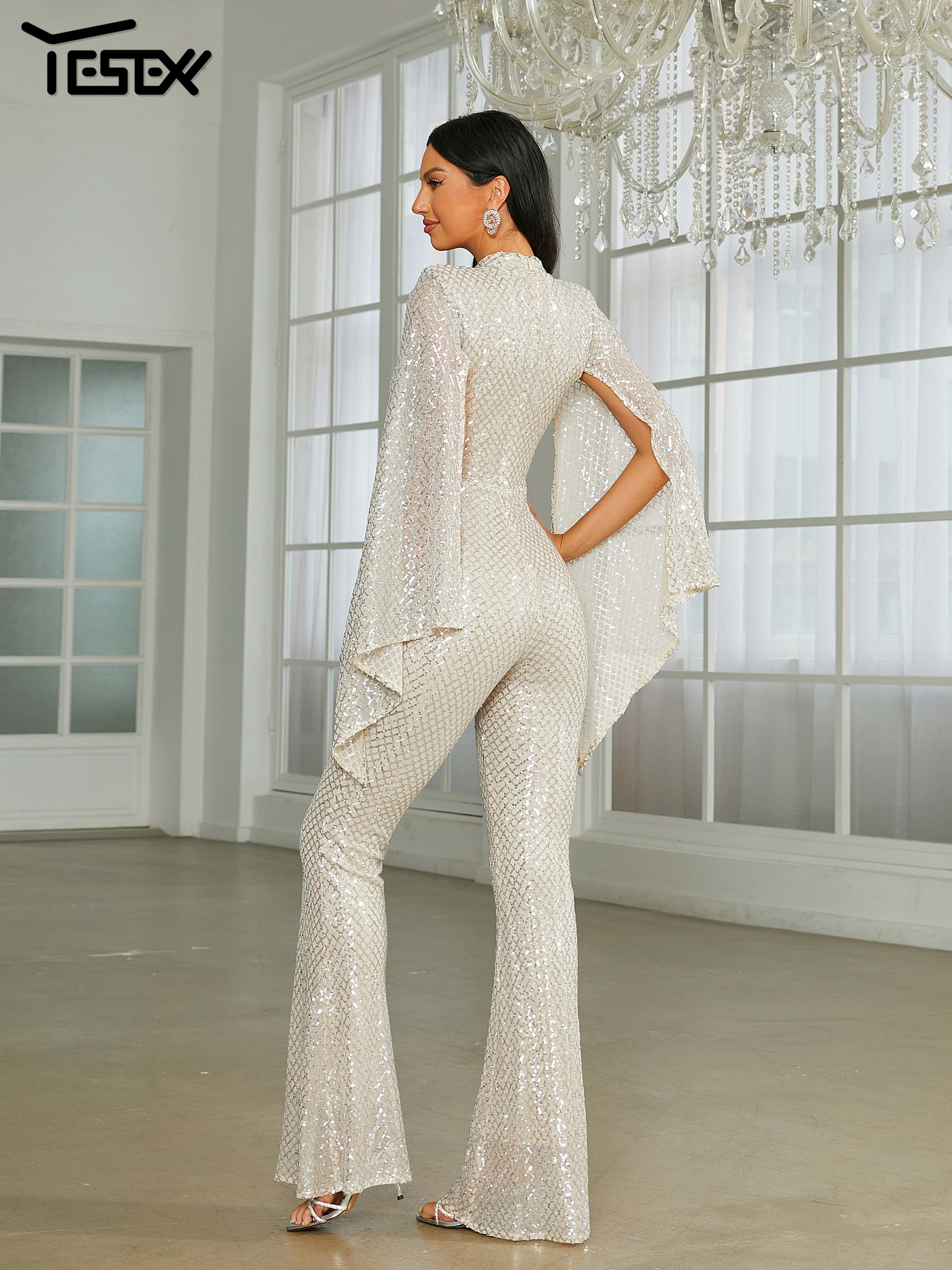 Yesexy New Stand Collar Cape S - огляд і ціна Women'S Formal Wear With Pants