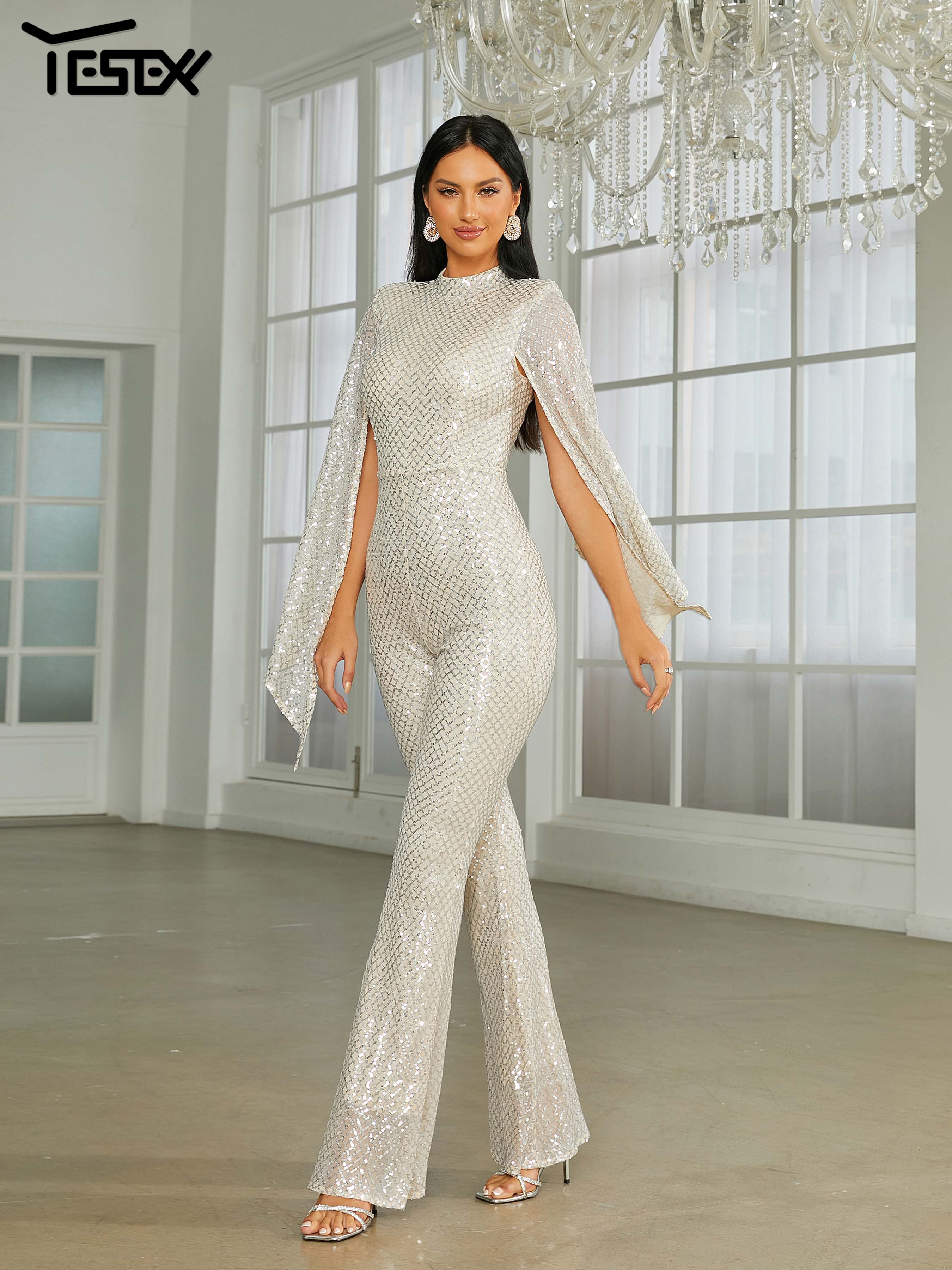 Yesexy New Stand Collar Cape S - огляд і ціна Women'S Formal Wear With Pants