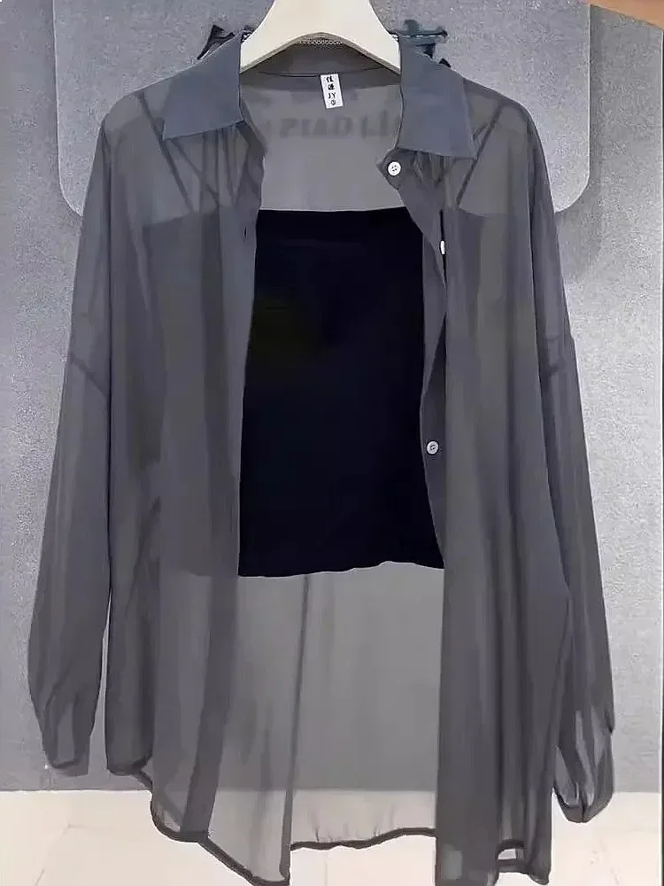 Plus Size Women's Summer 2025  - огляд і ціна Silk Blouse Button