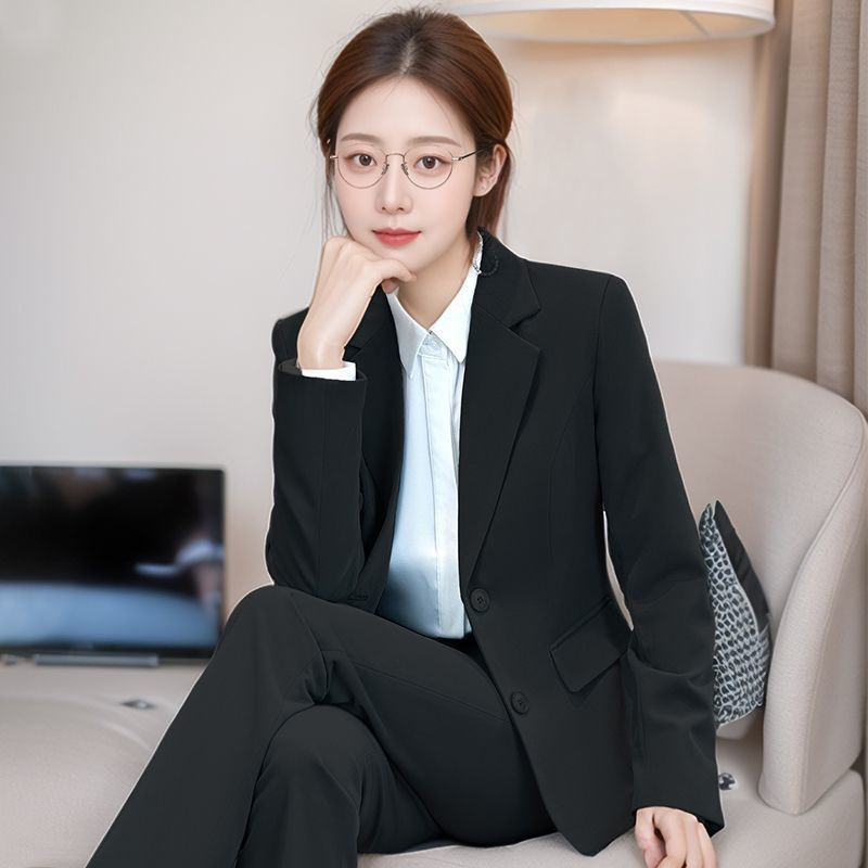 Korean Black Suit Jacket For W - огляд і ціна Women Formal Wear Korean