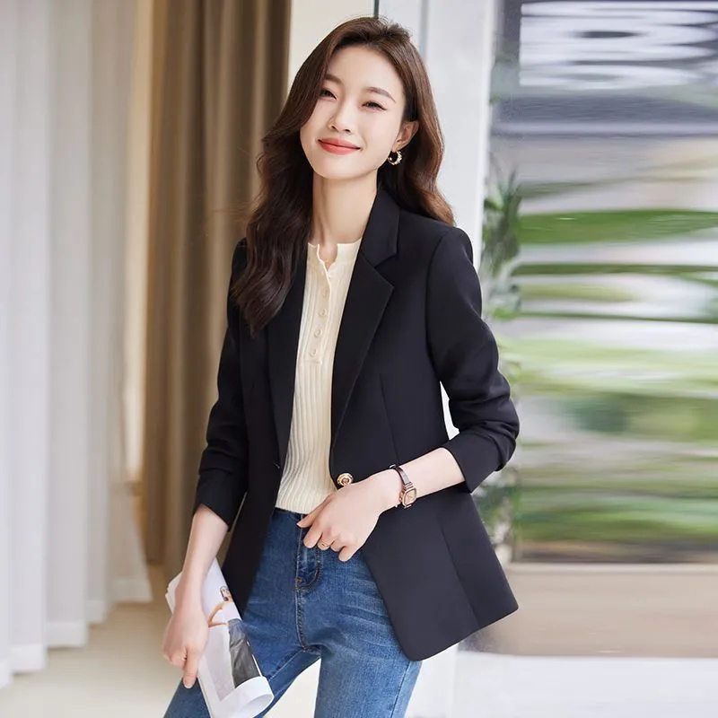 Korean Black Suit Jacket For W - огляд і ціна Women Formal Wear Korean