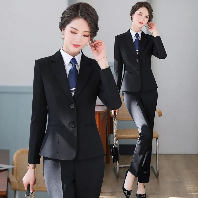Korean Black Suit Jacket For W - огляд і ціна Women Formal Wear Korean