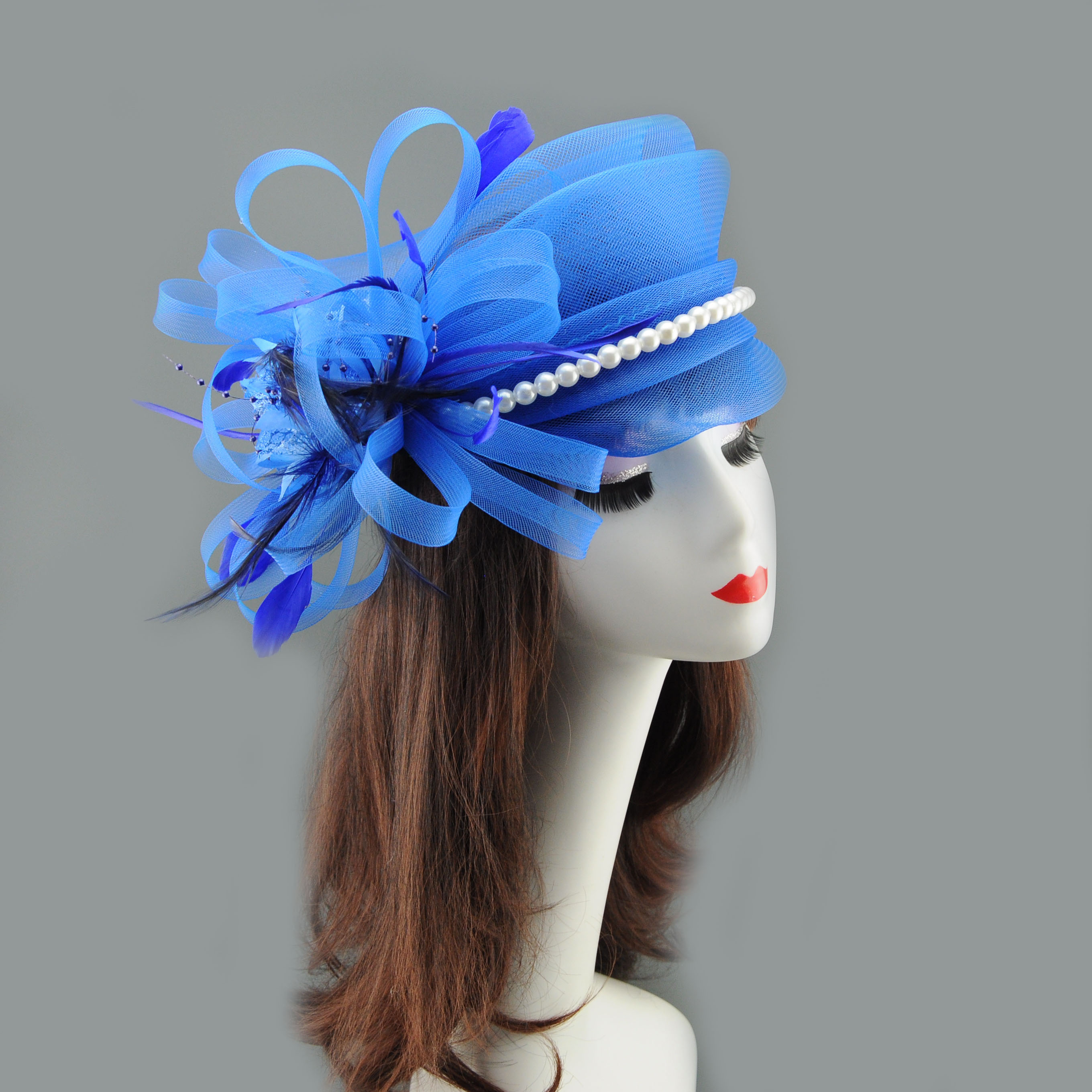 Women Royal Blue Mesh Feather  - огляд і ціна Women Formal Wear Dress