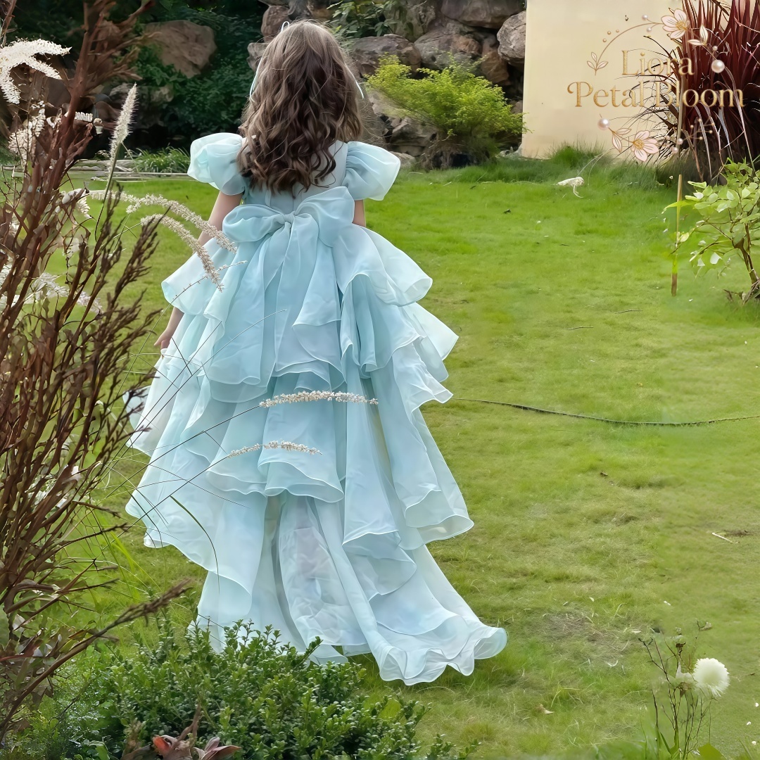 Blue Tulle Gown  Girls' Bow Pa - огляд і ціна Women Formal Wear Dress