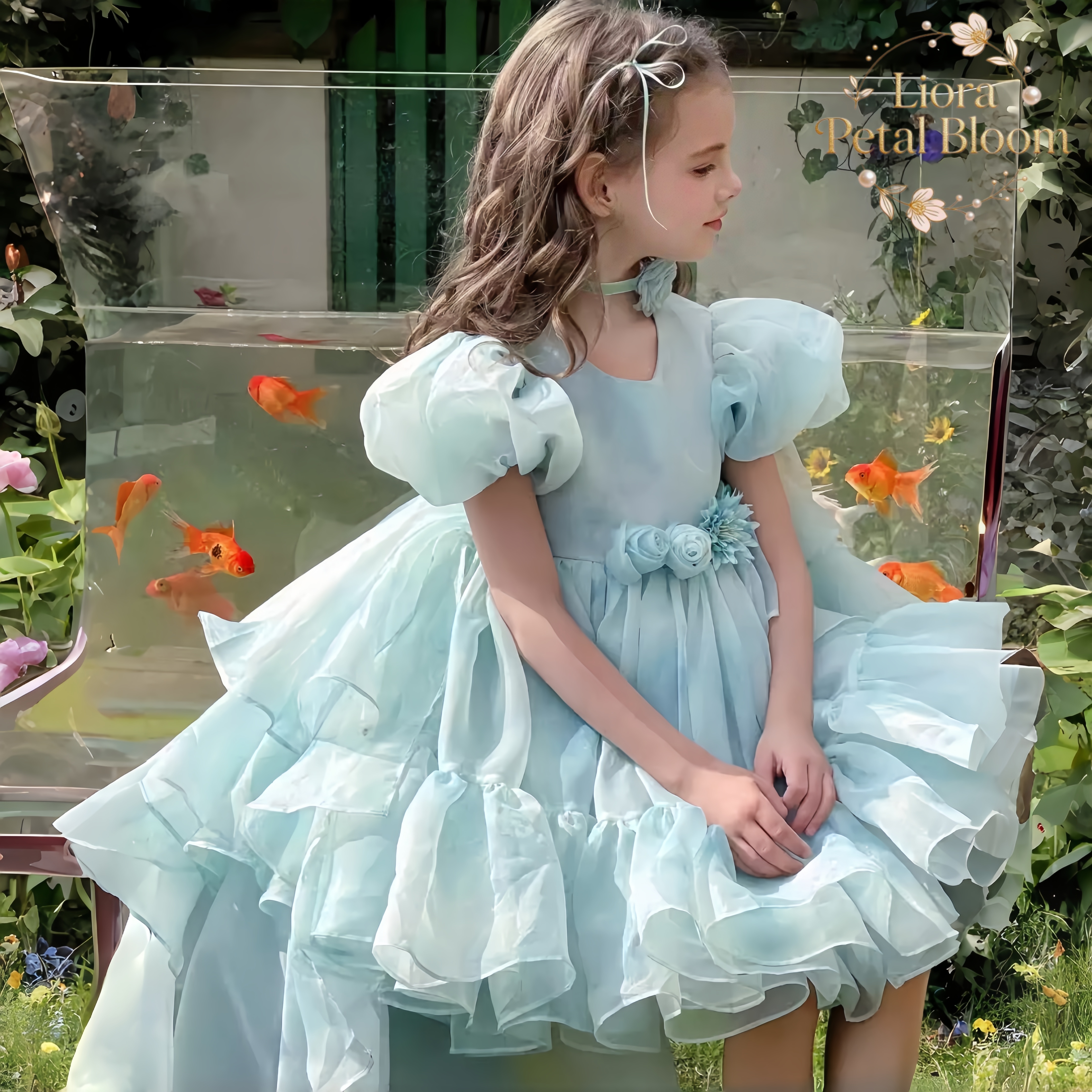 Blue Tulle Gown  Girls' Bow Pa - огляд і ціна Women Formal Wear Dress